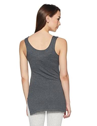 Jockey Women's Snug Fit Thermal Tank Top 2500_Charcoal Melange_S