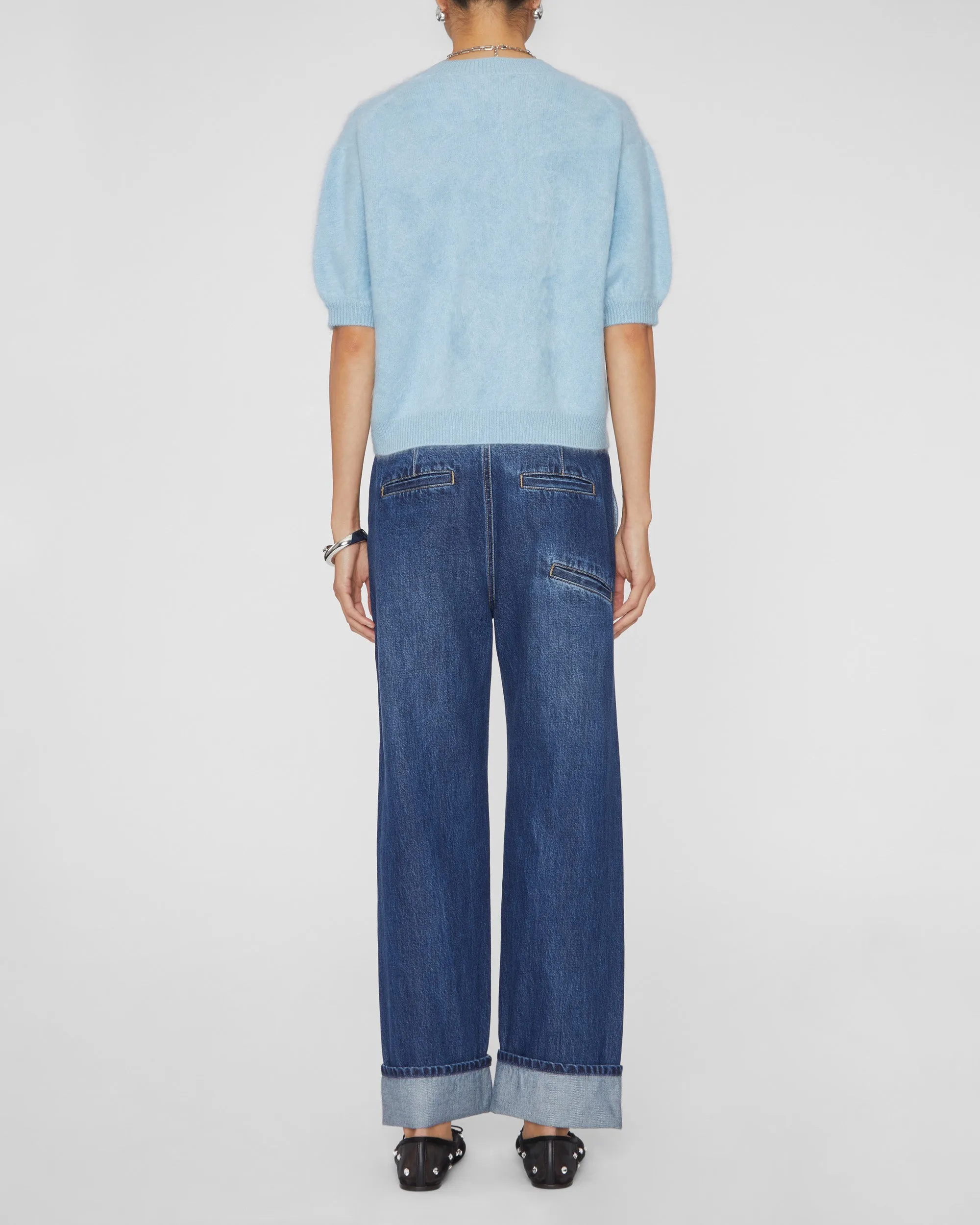Juniper Sweater in Powder Blue Brushed