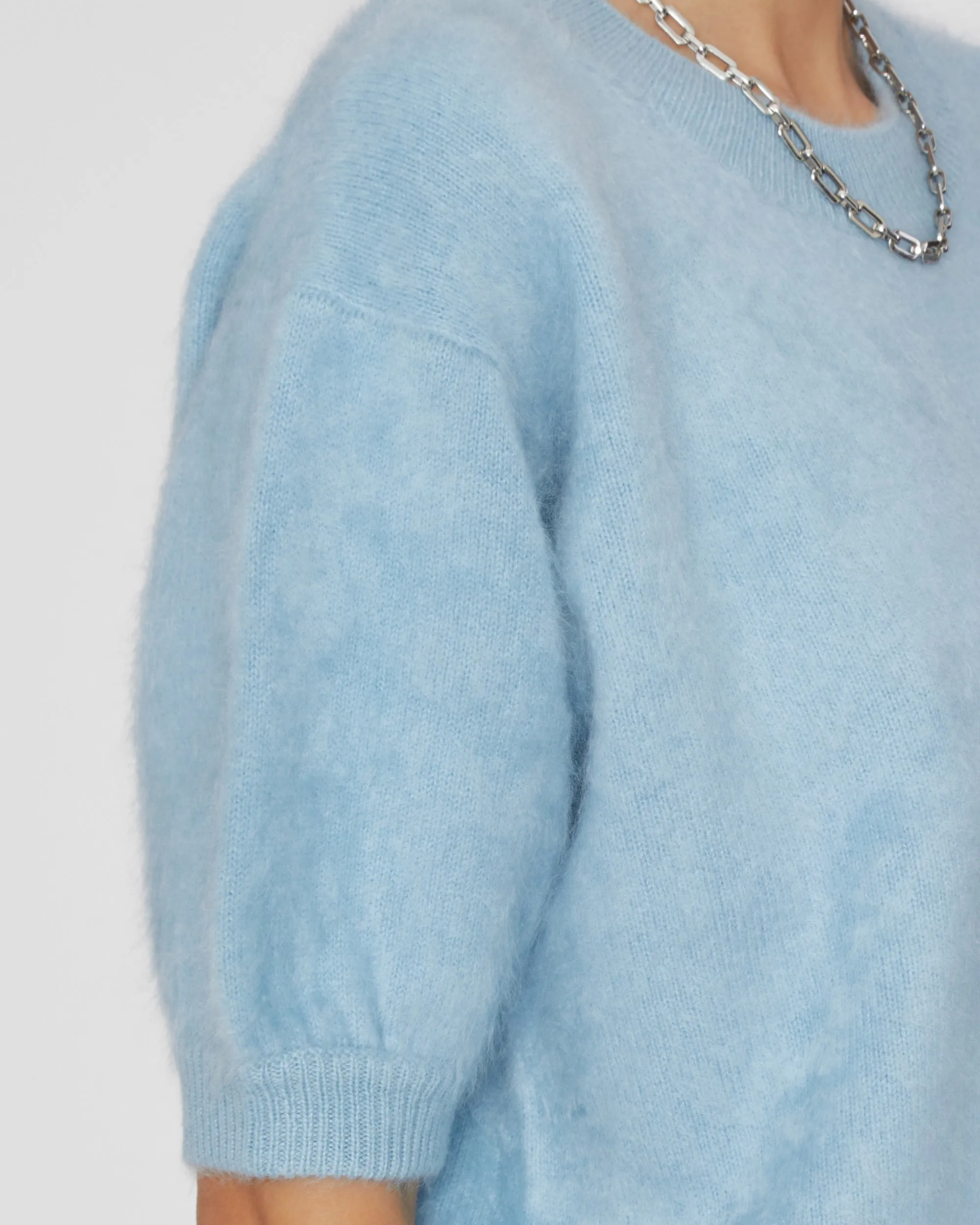 Juniper Sweater in Powder Blue Brushed