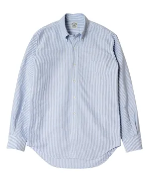 Kamakura Vintage Ivy Stripe Oxford Button Down Shirt - Blue