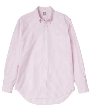 Kamakura Vintage Ivy Stripe Oxford Button Down Shirt - Pink