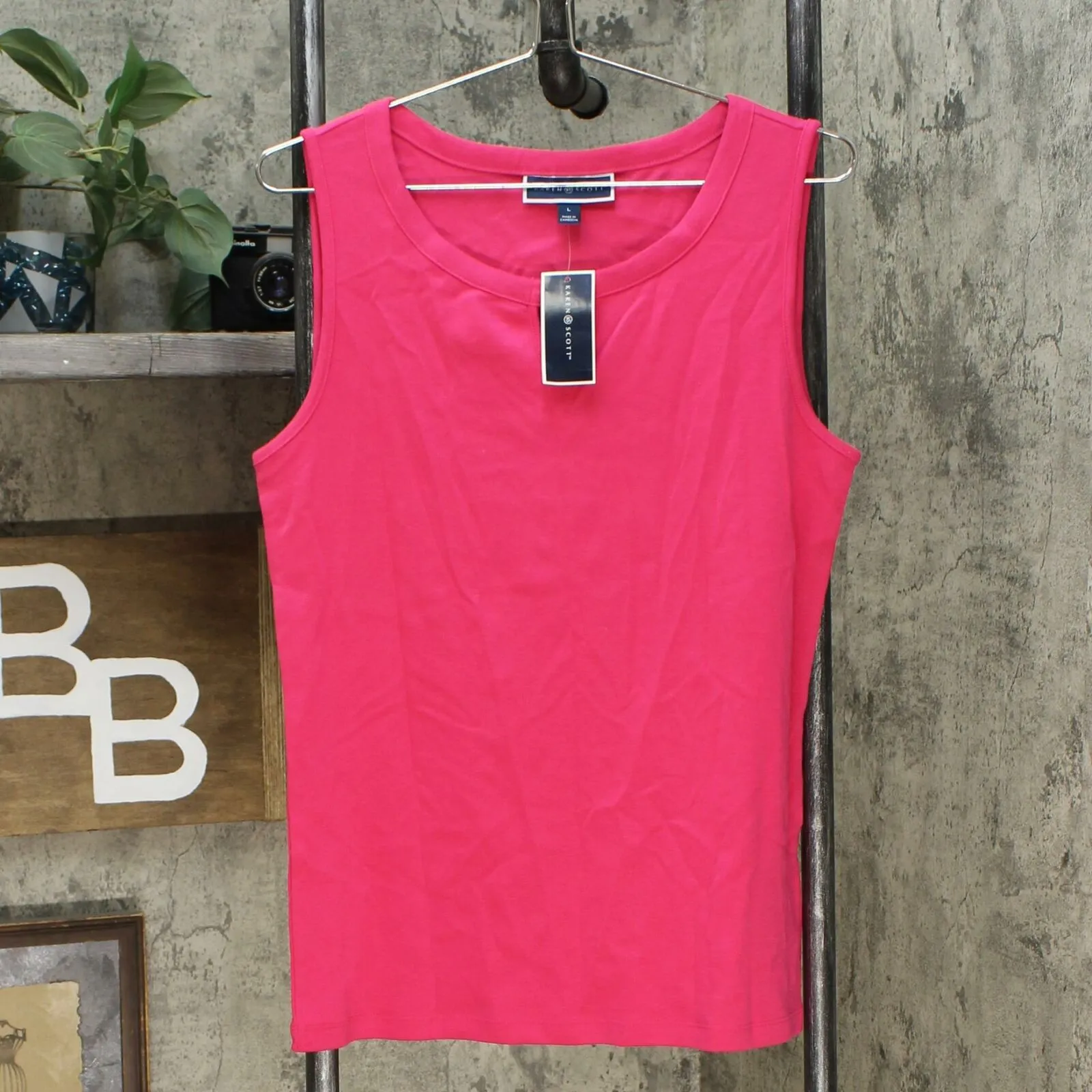 Karen Scott Women's Keyhole Hardware Tank Top