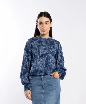 Karin Blouse - Blue Paisley