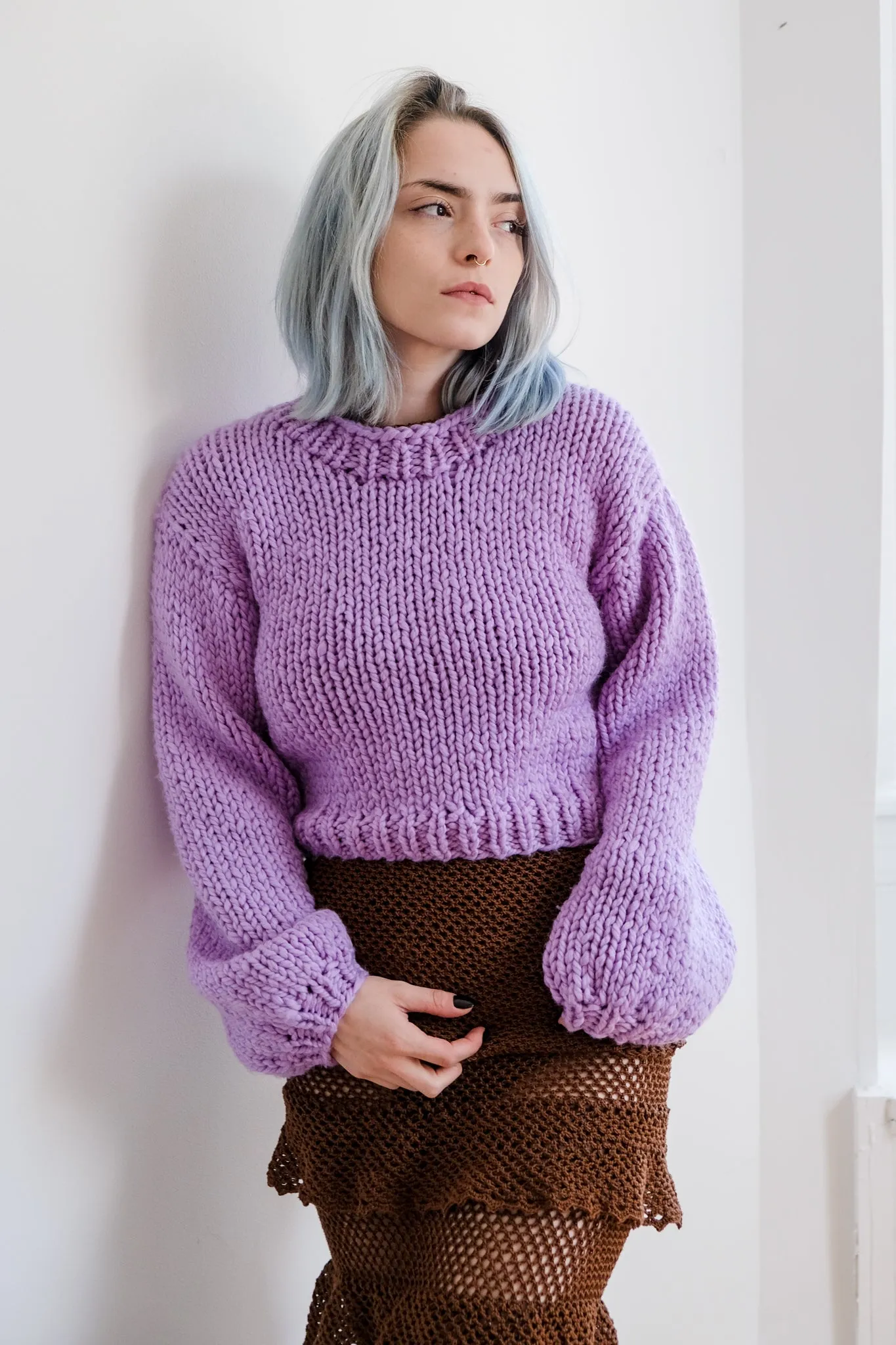 Kayla Sweater in Electric Purple