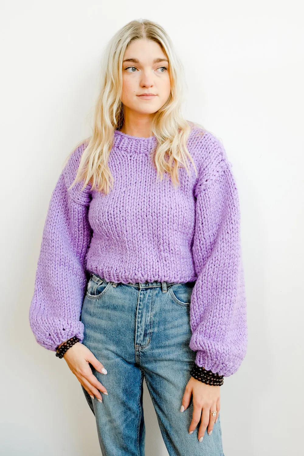 Kayla Sweater in Electric Purple