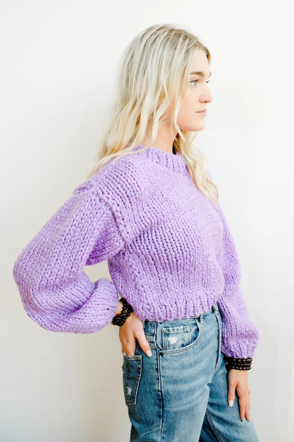Kayla Sweater in Electric Purple