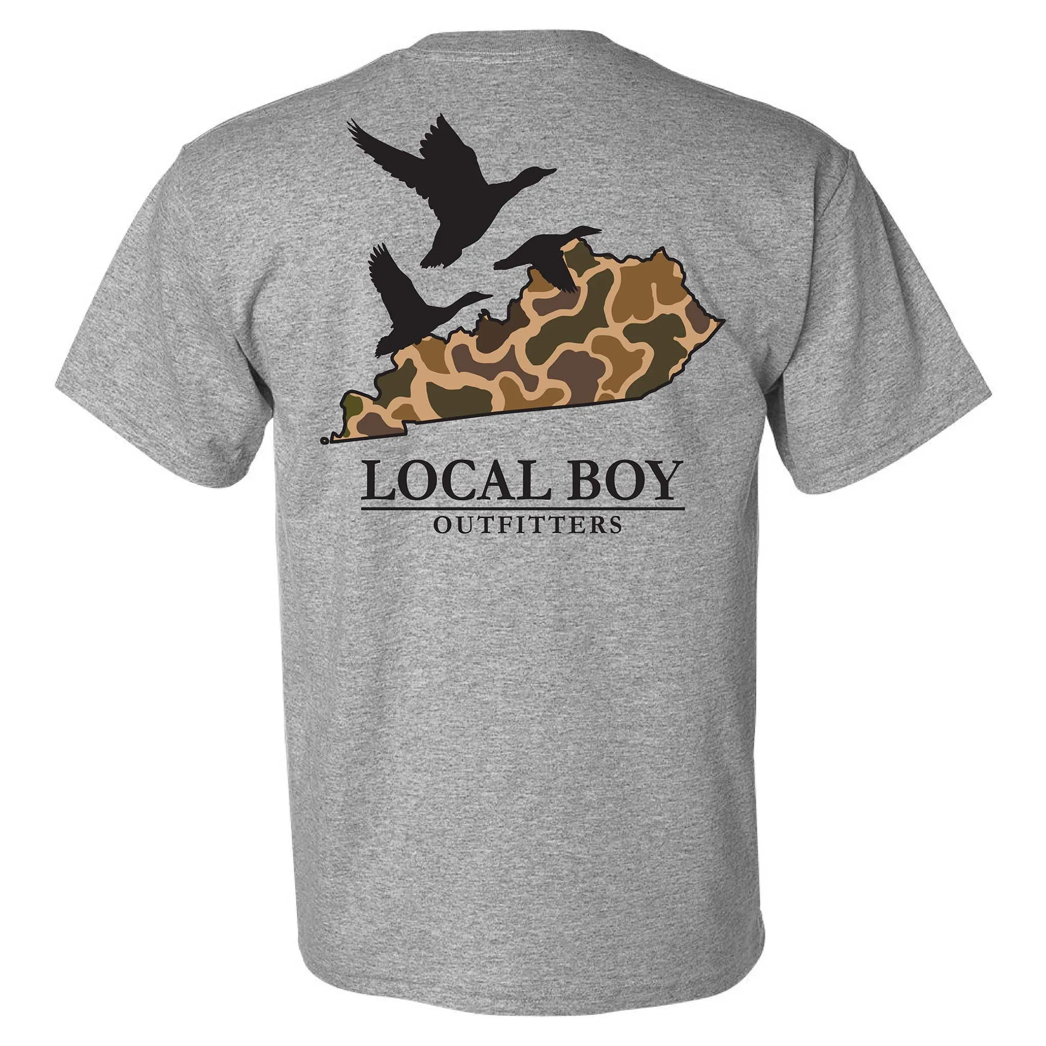 Kentucky Camo State Short Sleeve T-Shirt in Oxford Grey