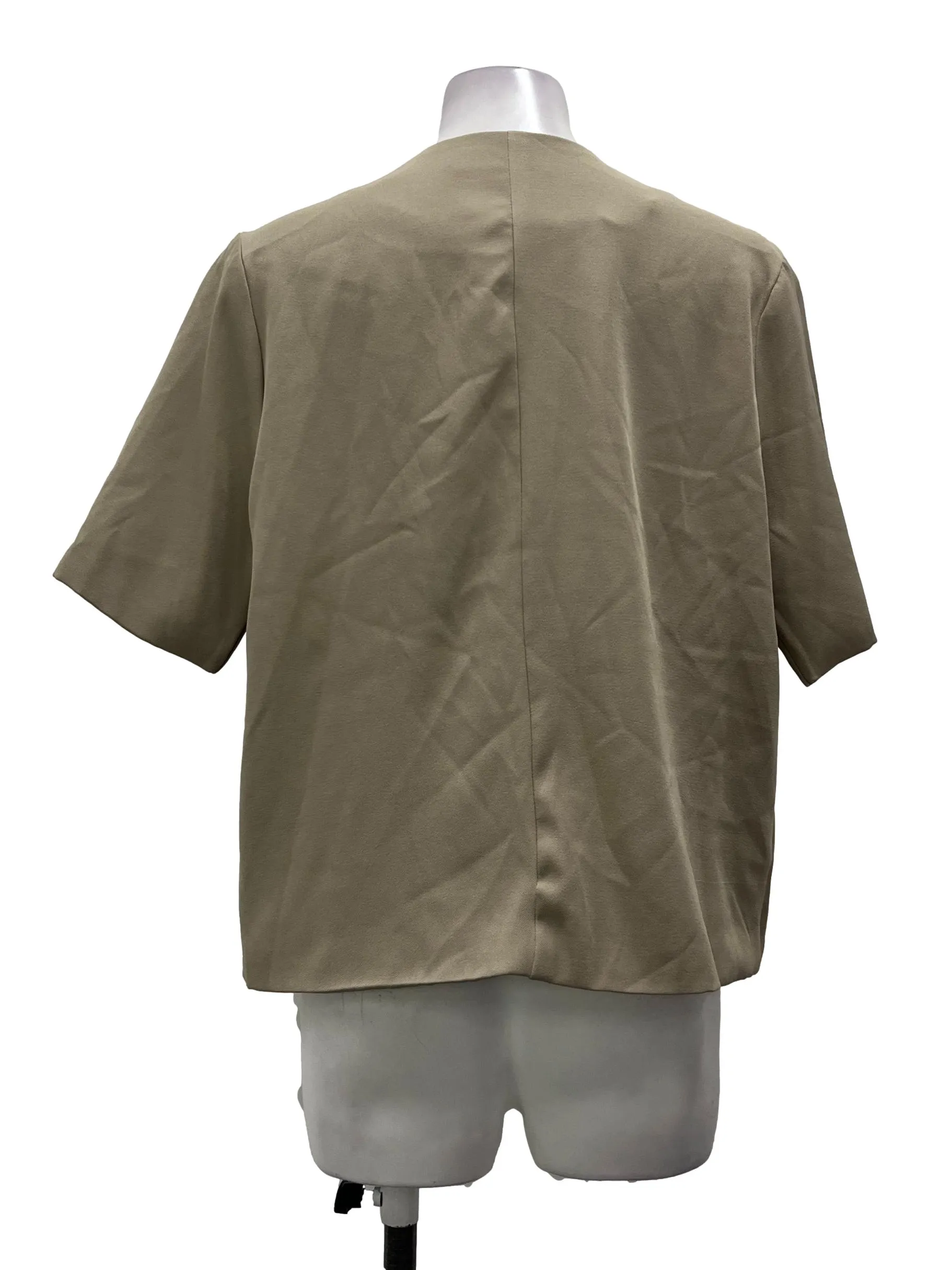 Khaki Button Down Blouse