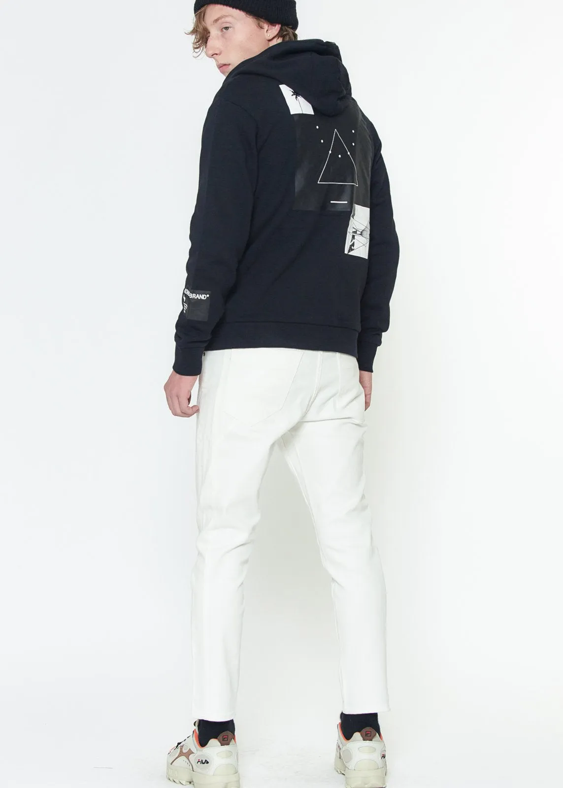 Konus Men's Hoodie w/ Digital Print in Black