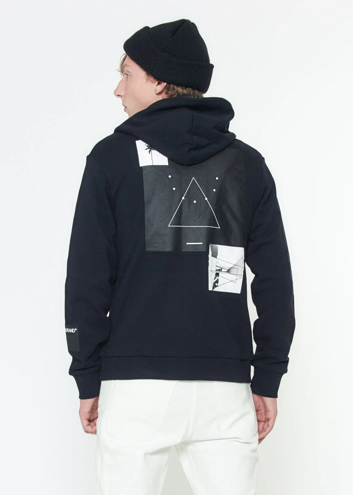 Konus Men's Hoodie w/ Digital Print in Black
