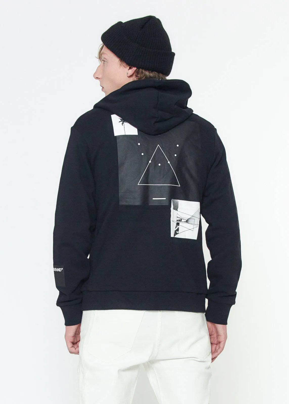 Konus Men's Hoodie w/ Digital Print in Black