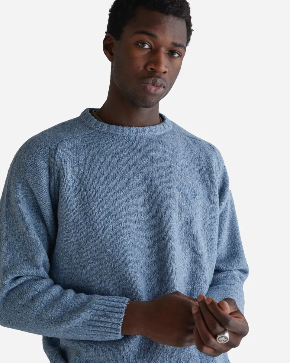 Kurt Wool Crew - Steel Blue