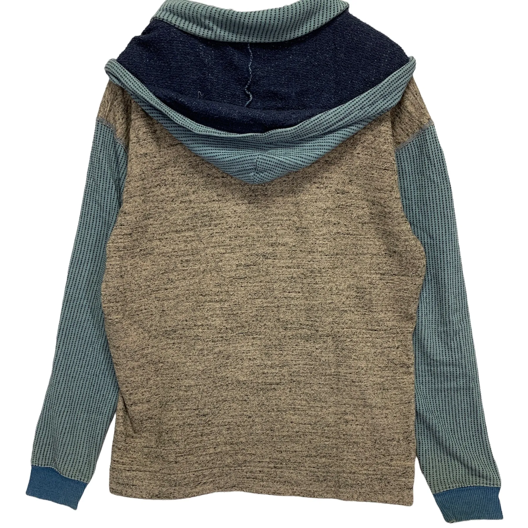 [L] Kapital Sashiko Hooded Shawl Neck Cardigan Sweatshirt