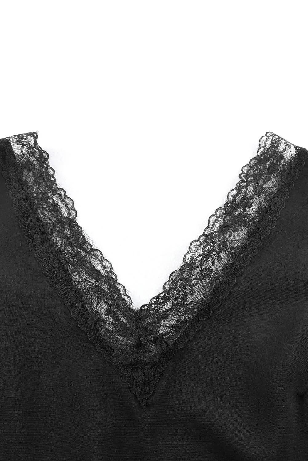 Lace Splicing Open Back Tank Top