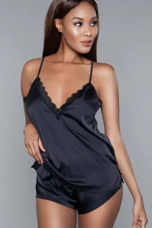 Lace Trim Cami and Short Set