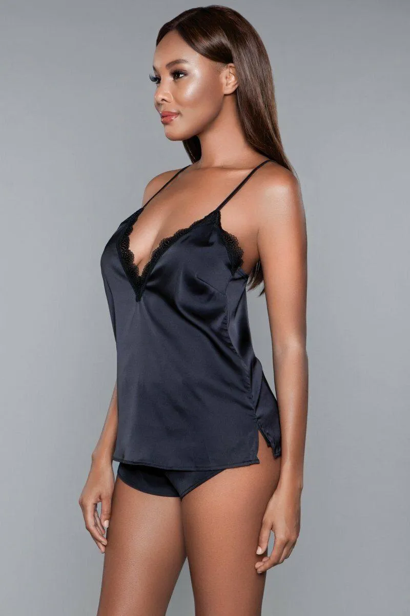 Lace Trim Cami and Short Set