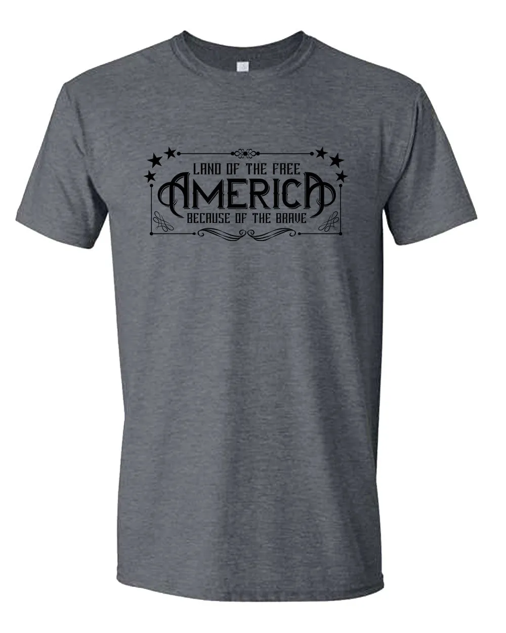 Land of the Free Because of the Brave T-shirt American T-shirt