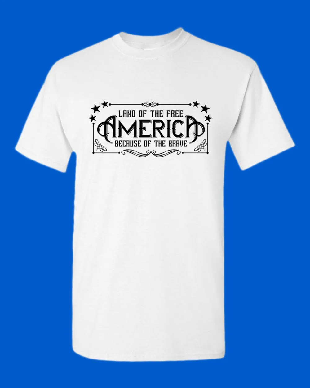 Land of the Free Because of the Brave T-shirt American T-shirt