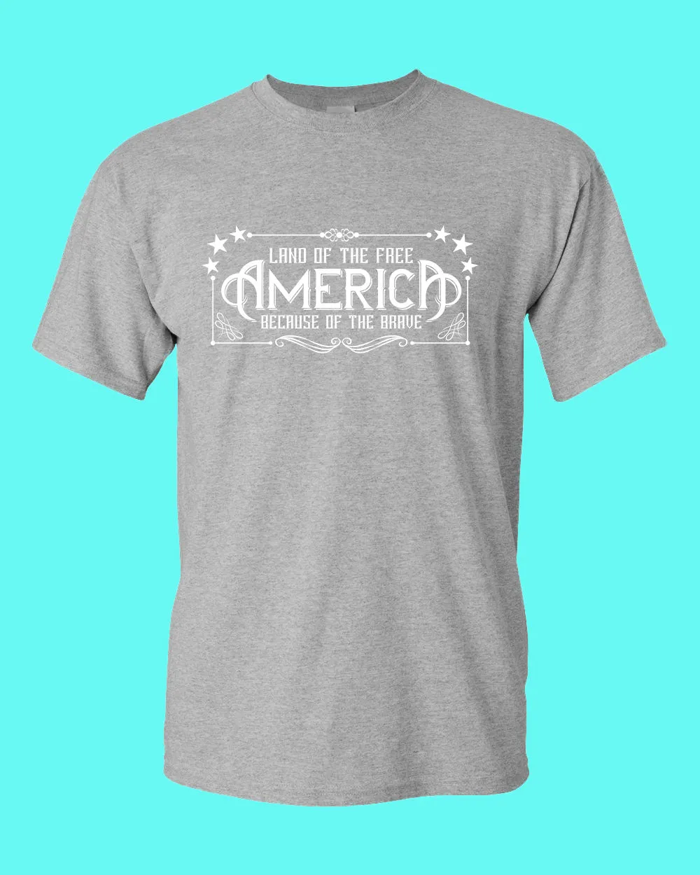 Land of the Free Because of the Brave T-shirt American T-shirt