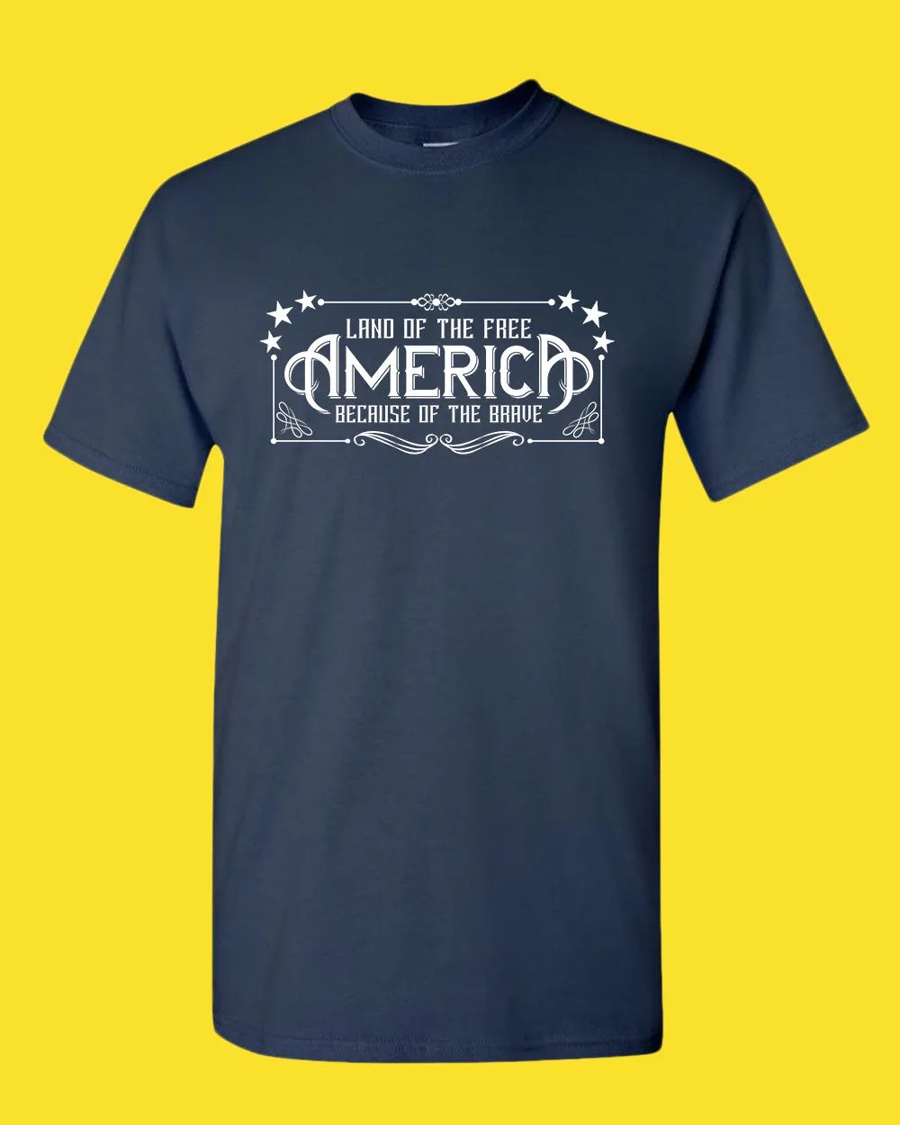 Land of the Free Because of the Brave T-shirt American T-shirt