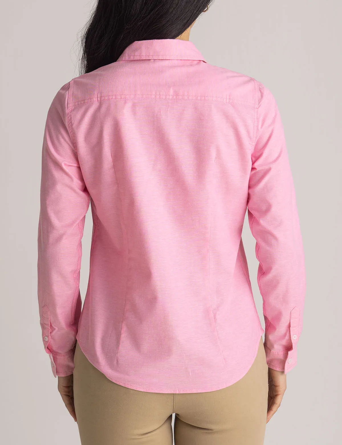 LONG SLEEVE SOLID STRETCH OXFORD SHIRT