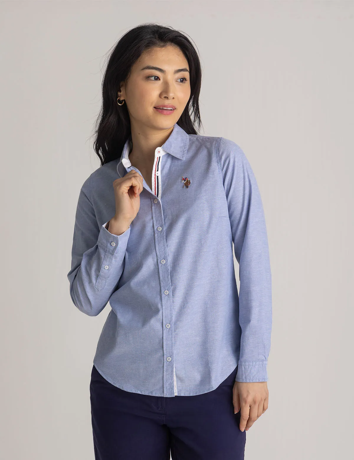 LONG SLEEVE SOLID STRETCH OXFORD SHIRT