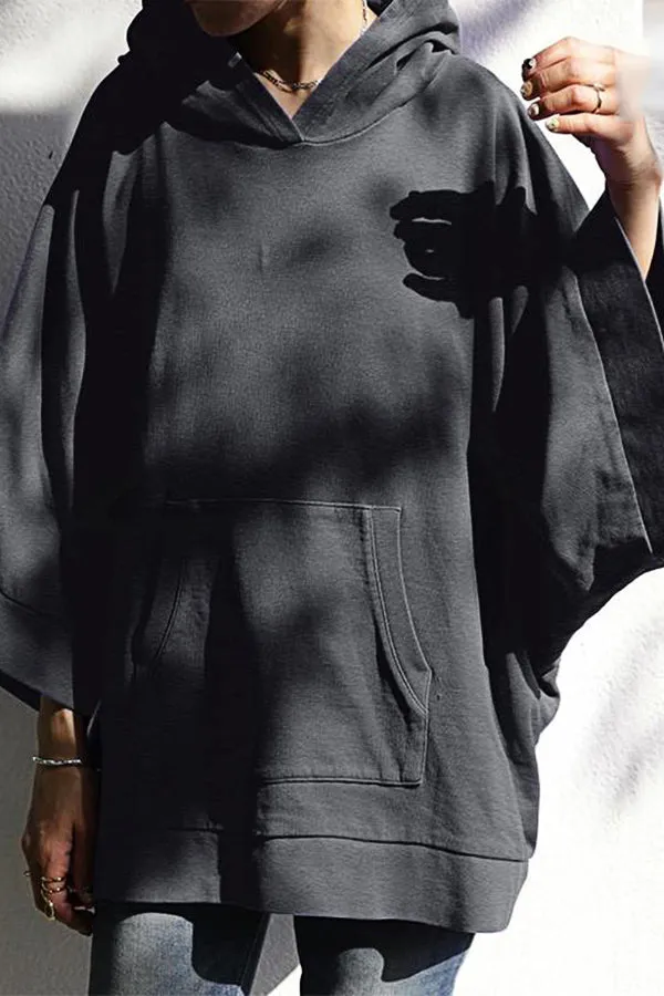 Loose Hooded Sweatshirt