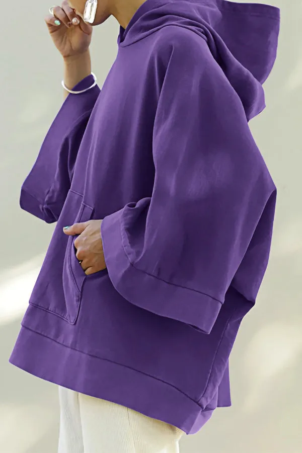 Loose Hooded Sweatshirt