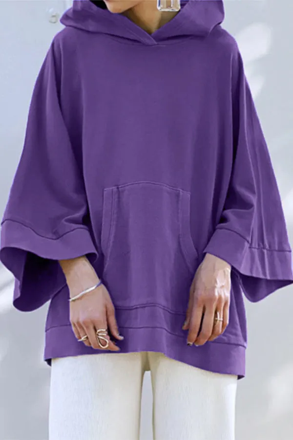 Loose Hooded Sweatshirt