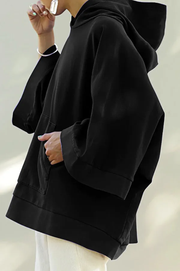 Loose Hooded Sweatshirt