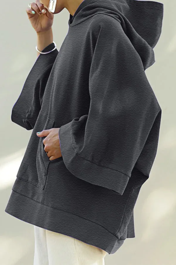 Loose Hooded Sweatshirt
