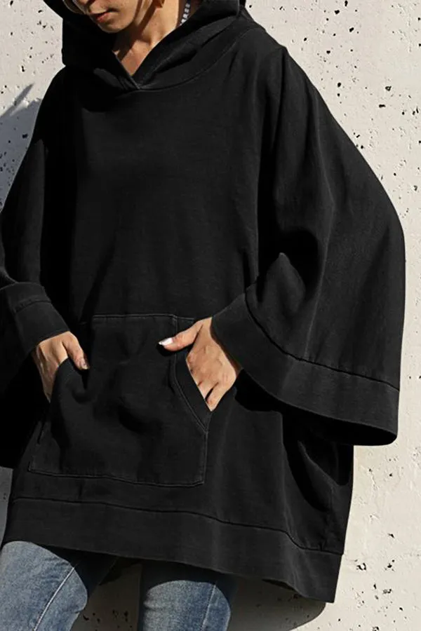Loose Hooded Sweatshirt