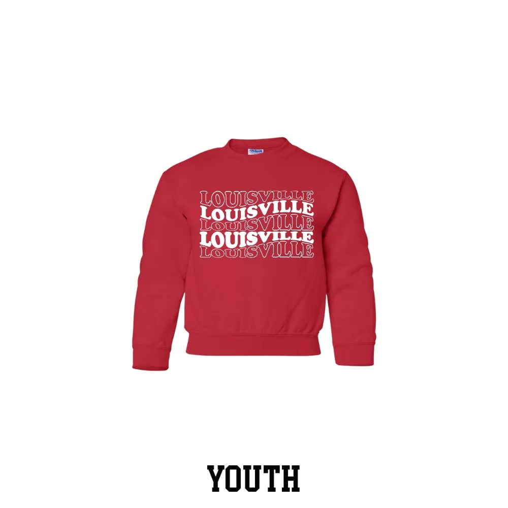 Louisville Wavy Youth Crewneck