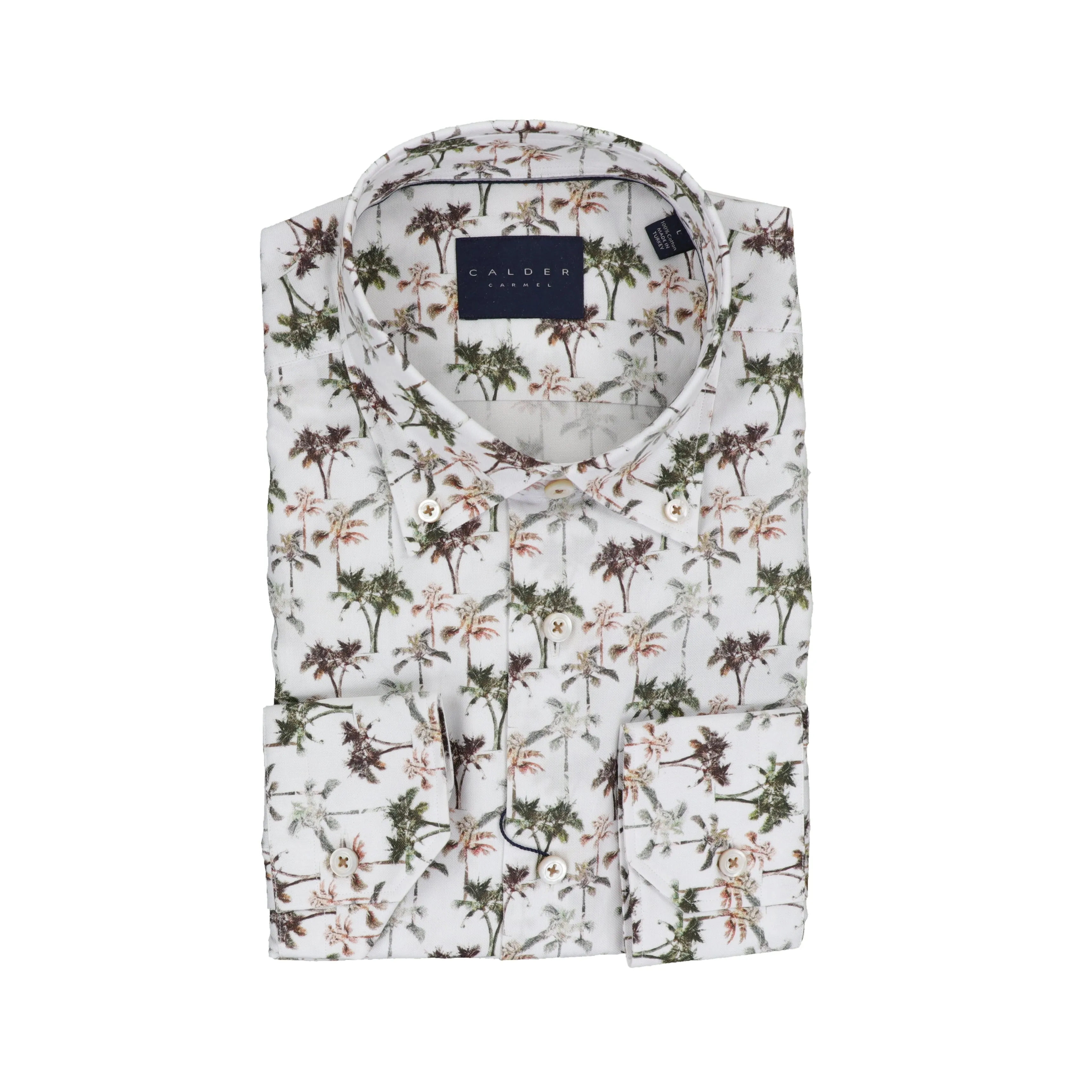 Luxury Panama Oxford Palm Trees Sport Shirt