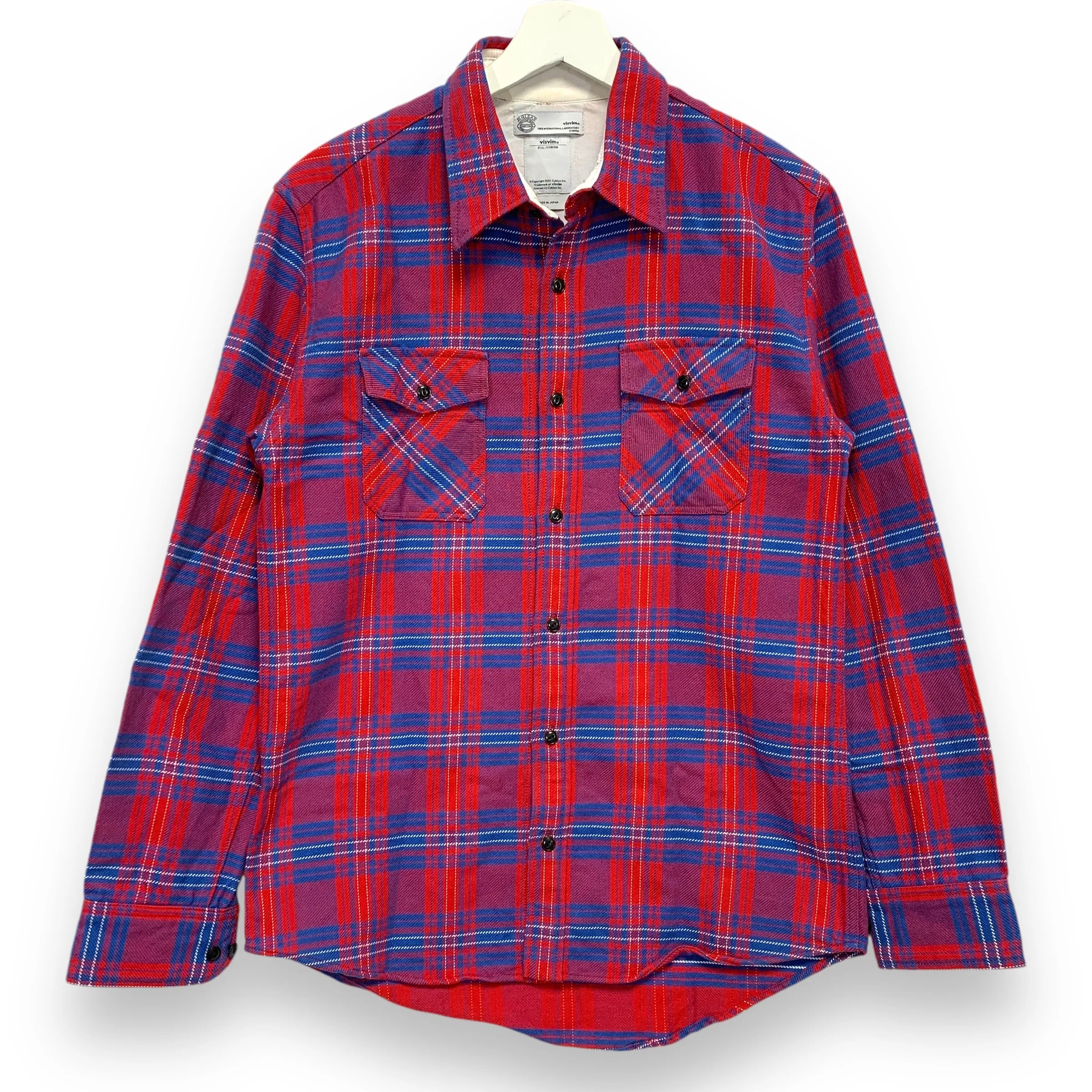 [M] Visvim 12SS Black Elk Flannel Check Shirt Red