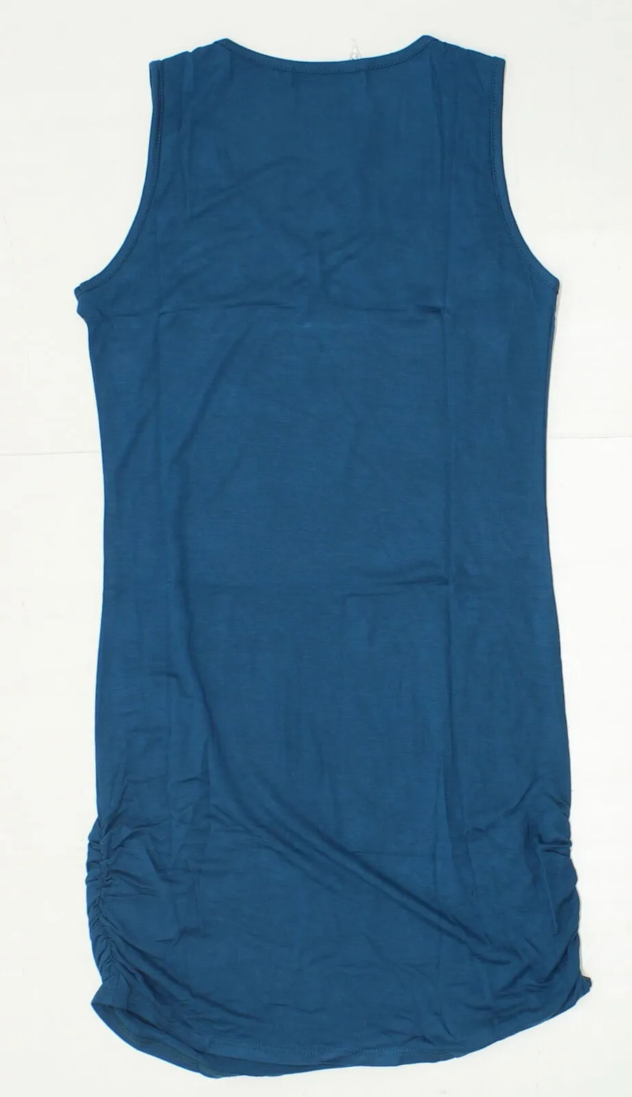 Made by Johnny Women's Sleeveless Stretch Tunic Tank Top Teal Small