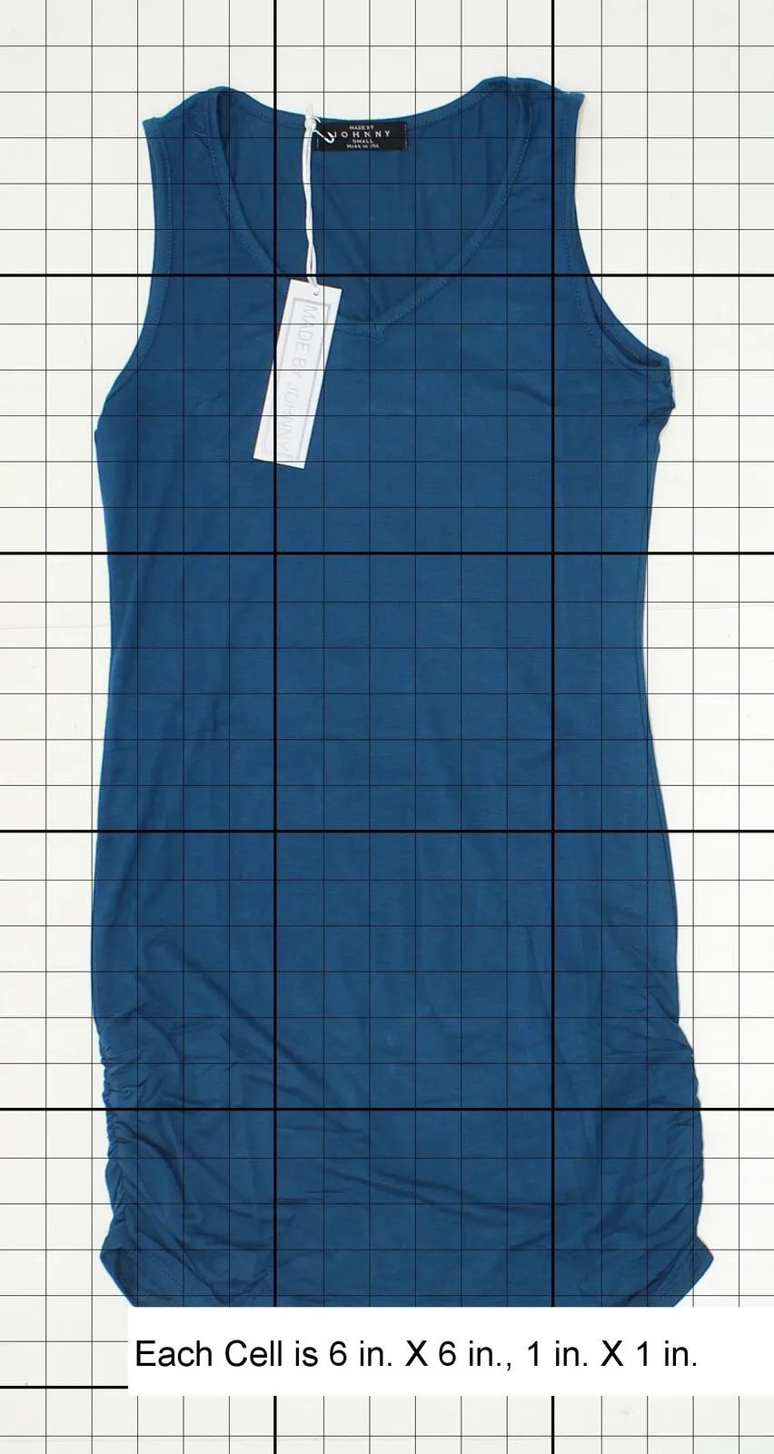 Made by Johnny Women's Sleeveless Stretch Tunic Tank Top Teal Small