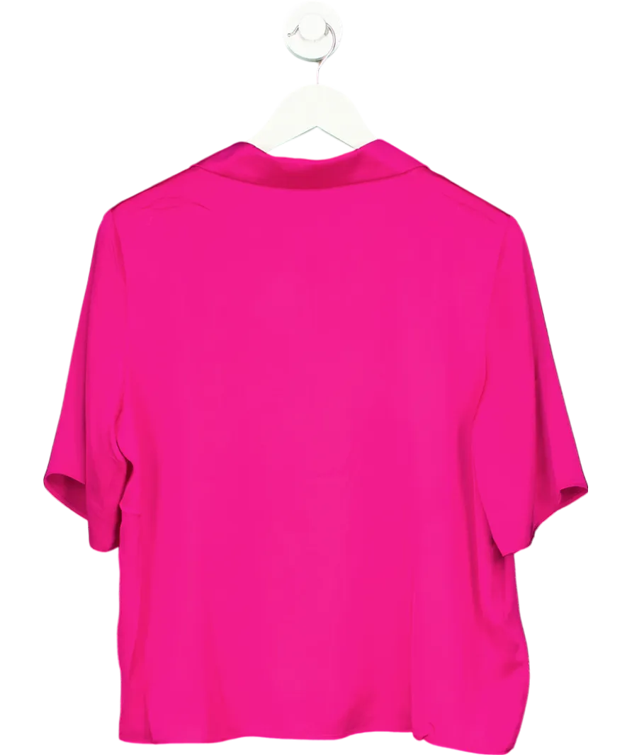 MANGO Pink Button Up Blouse UK 12