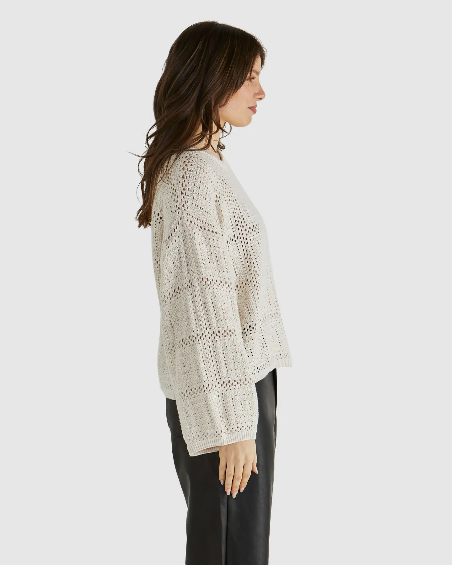 Marcello Crochet Top - Cream