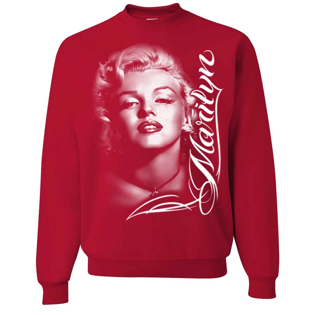 Marilyn Monroe Portrait Signature Crewneck Sweatshirt