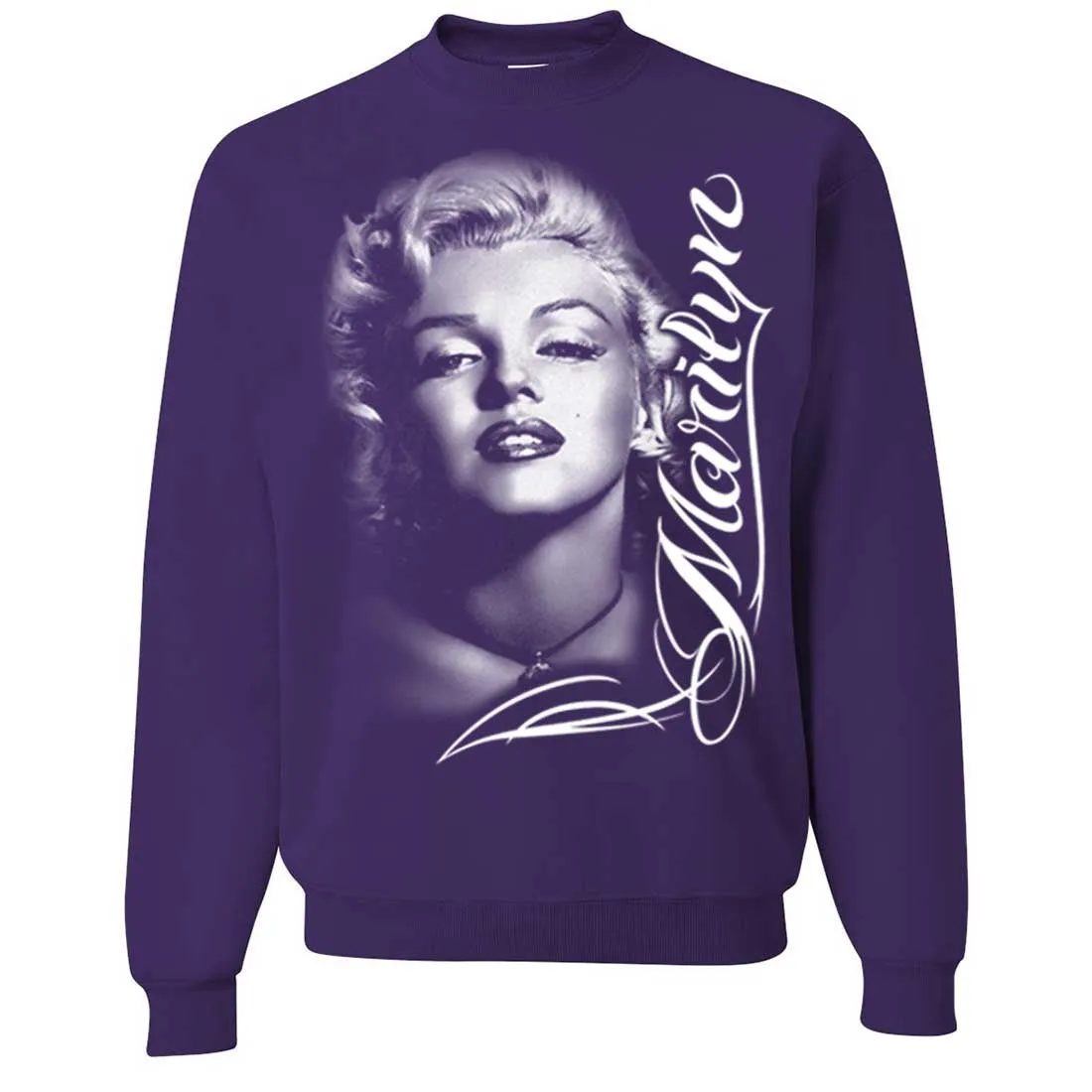 Marilyn Monroe Portrait Signature Crewneck Sweatshirt