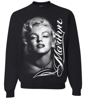 Marilyn Monroe Portrait Signature Crewneck Sweatshirt