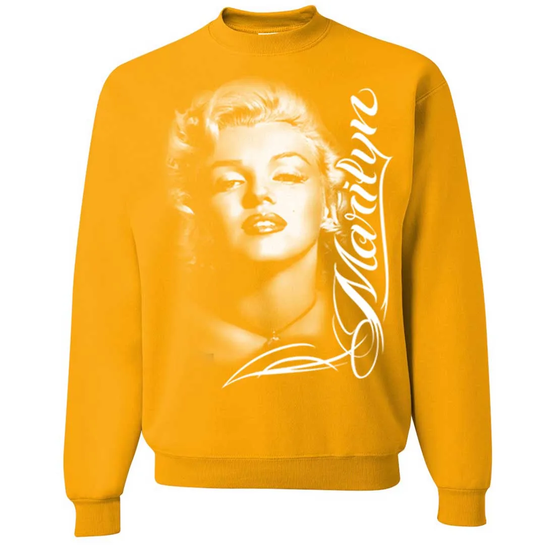 Marilyn Monroe Portrait Signature Crewneck Sweatshirt
