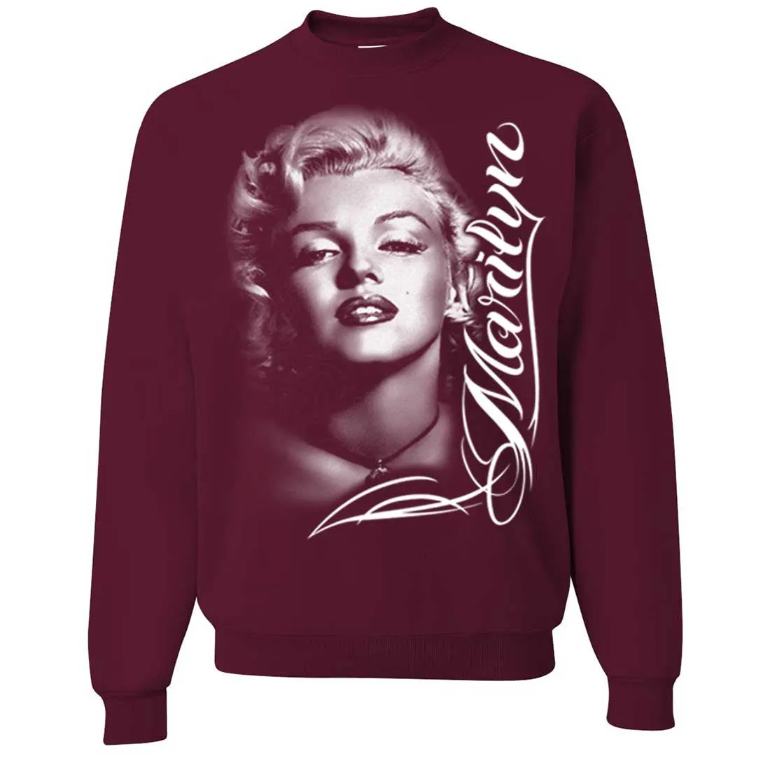 Marilyn Monroe Portrait Signature Crewneck Sweatshirt