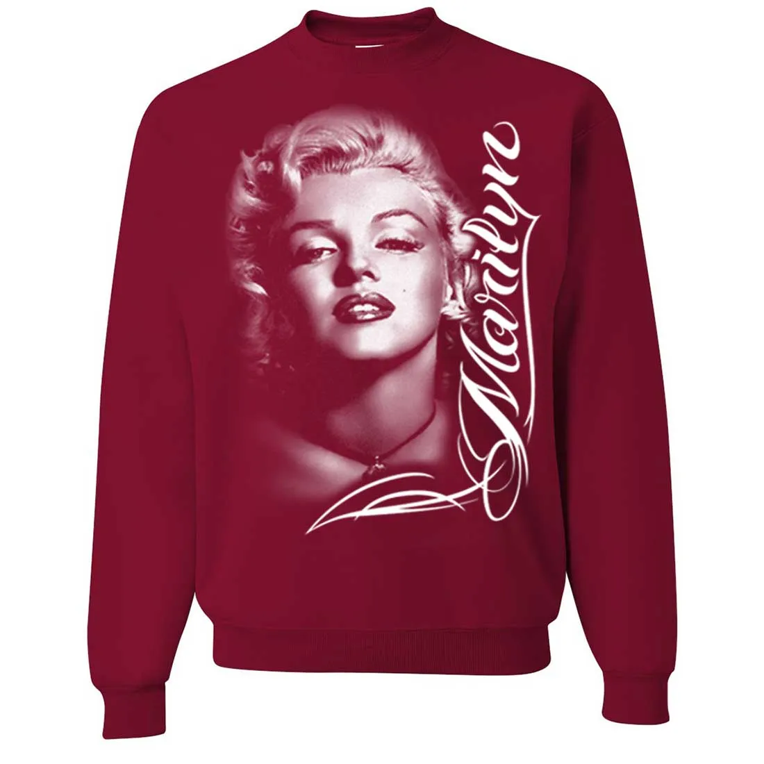 Marilyn Monroe Portrait Signature Crewneck Sweatshirt