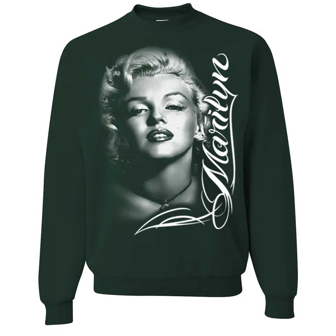 Marilyn Monroe Portrait Signature Crewneck Sweatshirt