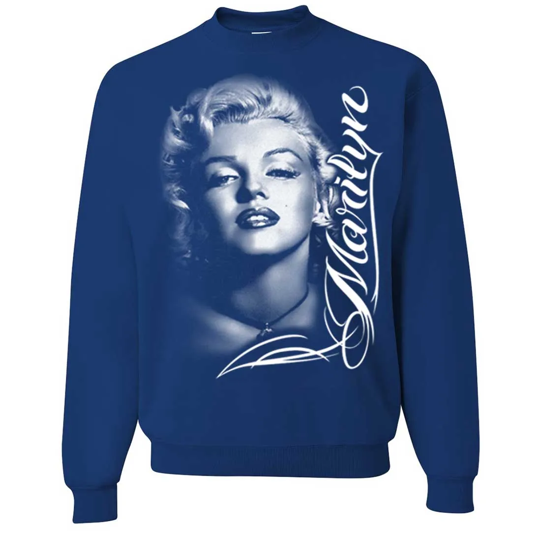 Marilyn Monroe Portrait Signature Crewneck Sweatshirt