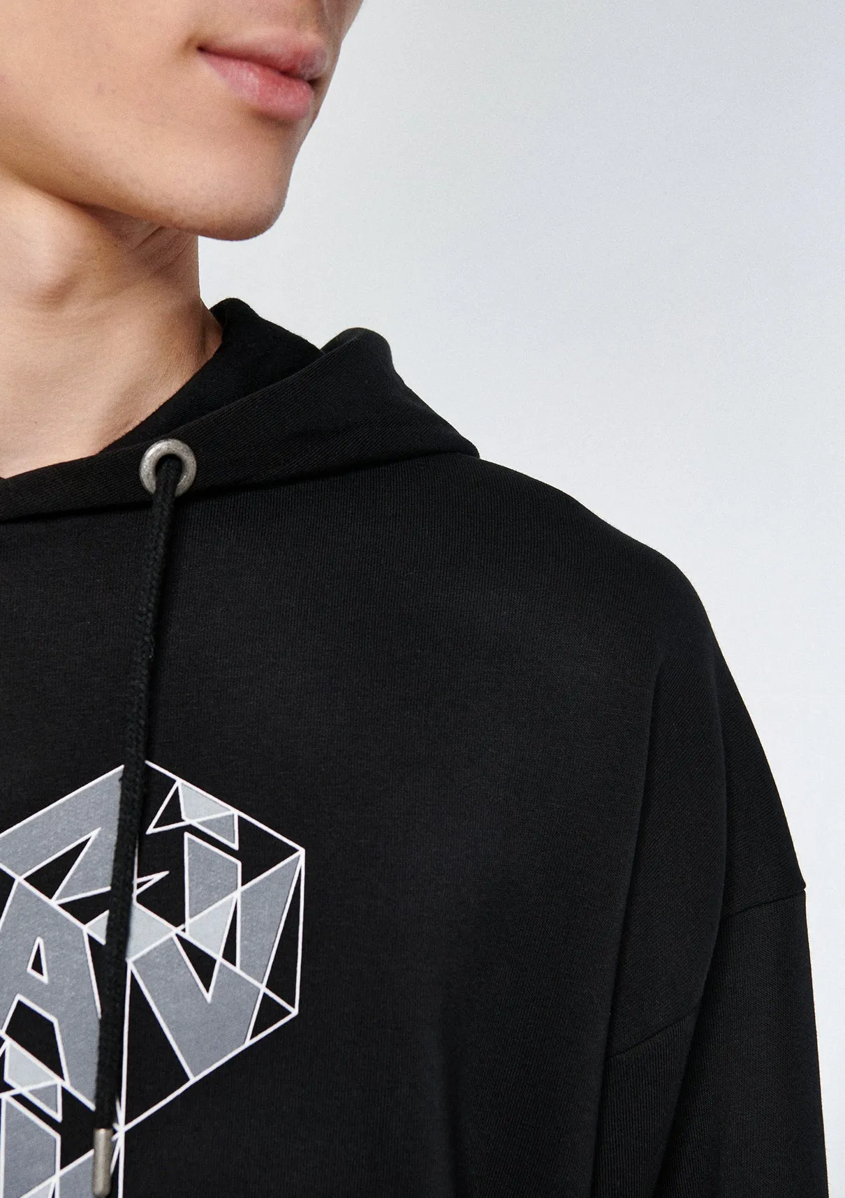 Mavi Logo Printed Black Sweatshirt
