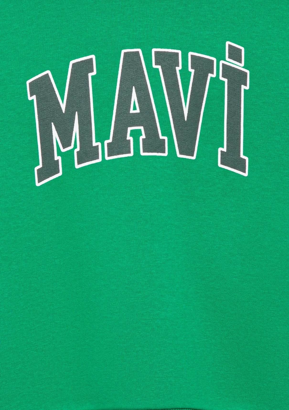 Mavi Logo Printed Hooded Green Sweatshirt
