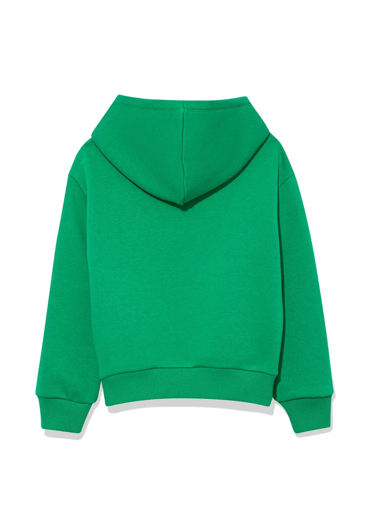 Mavi Logo Printed Hooded Green Sweatshirt